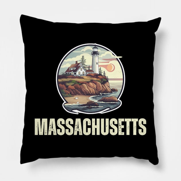 Massachusetts State USA Pillow by Mary_Momerwids