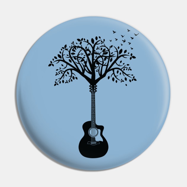 Acoustic Guitar Tree Light Theme Pin by nightsworthy