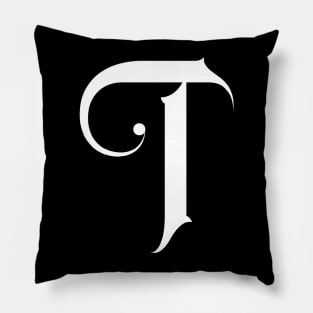 t calligraphy logo Pillow