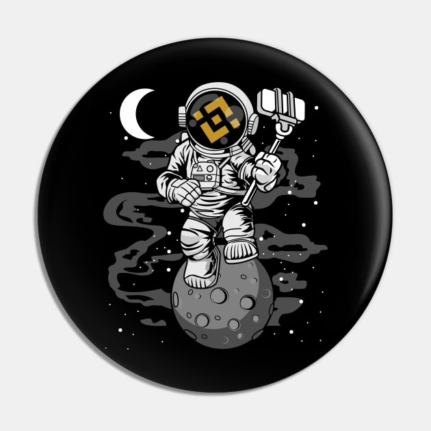 Astronaut Selfie Binance BNB Coin To The Moon Crypto Token Cryptocurrency Wallet Birthday Gift For Men Women Kids Pin by Thingking About