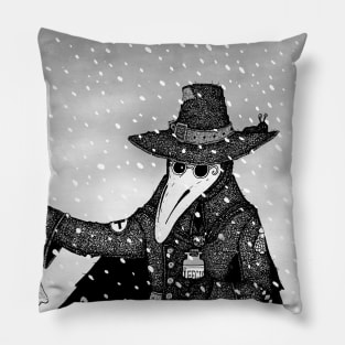 Plague Doctor in the Snow Pillow