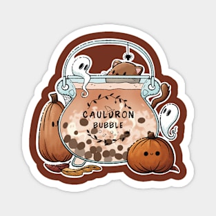 Fall Cauldron Bubble Tea Magnet