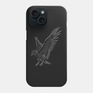 Flying Eagle, grey Phone Case