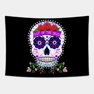 Day of the Dead Mexican Sugar Skull Tapestry