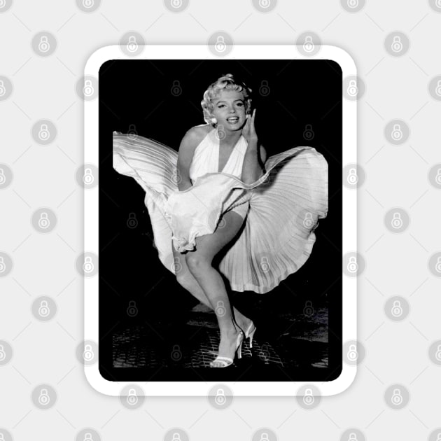 Marilyn Monroe Dress Blowing Up in Seven Year Itch Print Magnet by posterbobs