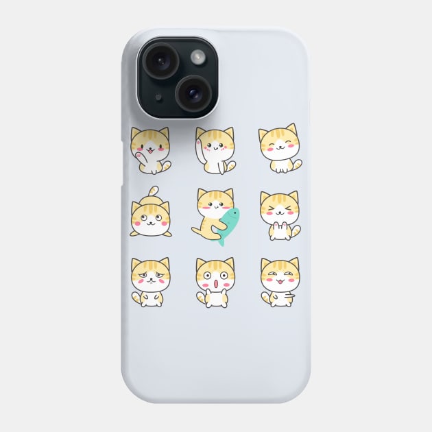 Cats moods Phone Case by Vintage Dream