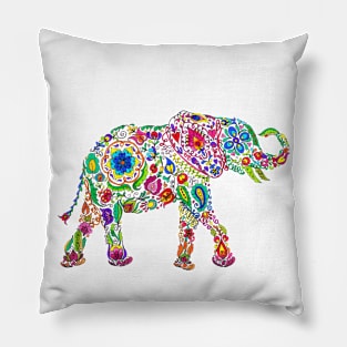 Flowery Elephant Pillow