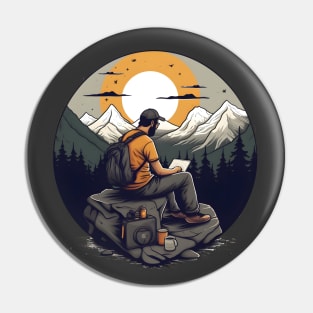 Digital Nomad World Traveler Jetsetter Freelancer Pin