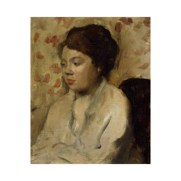 Portrait of a Young Woman by Edgar Degas by Classic Art Stall