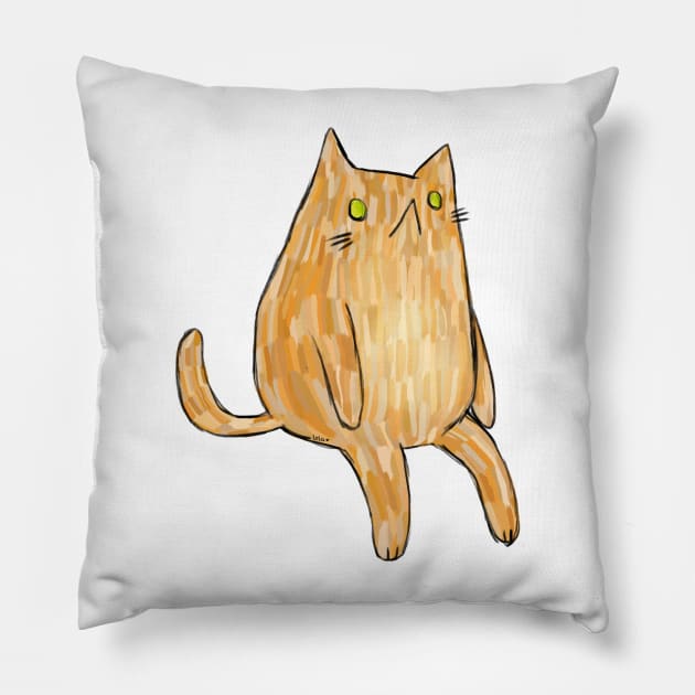 Sitting Cat Pillow by LaGataLola