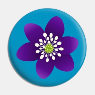 Purple flower Pin