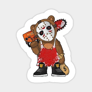 Jason Voorhees Teddy Bear Parody Magnet