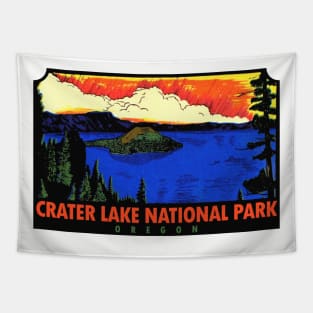 Crater Lake National Park Oregon Vintage Tapestry