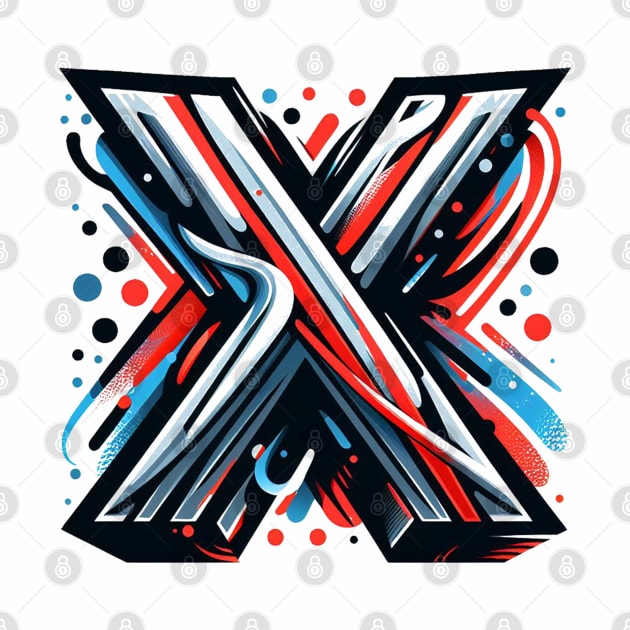 Letter X design graffity style by grappict