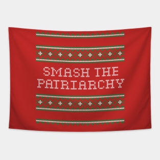 Smash The Patriarchy Christmas Sweater Cross Stitch Tapestry