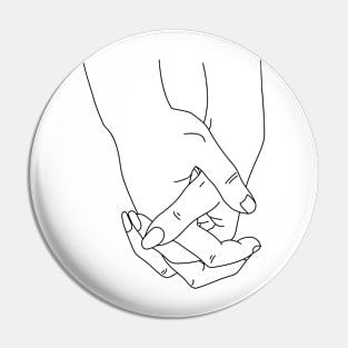 Holding Hands Pin