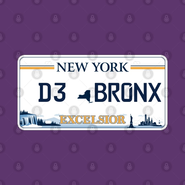 The bronx car license plate by Travellers