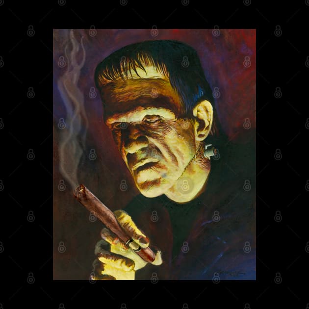 Holy Smoke! Frankenstein loves a Cigar by BullShirtCo