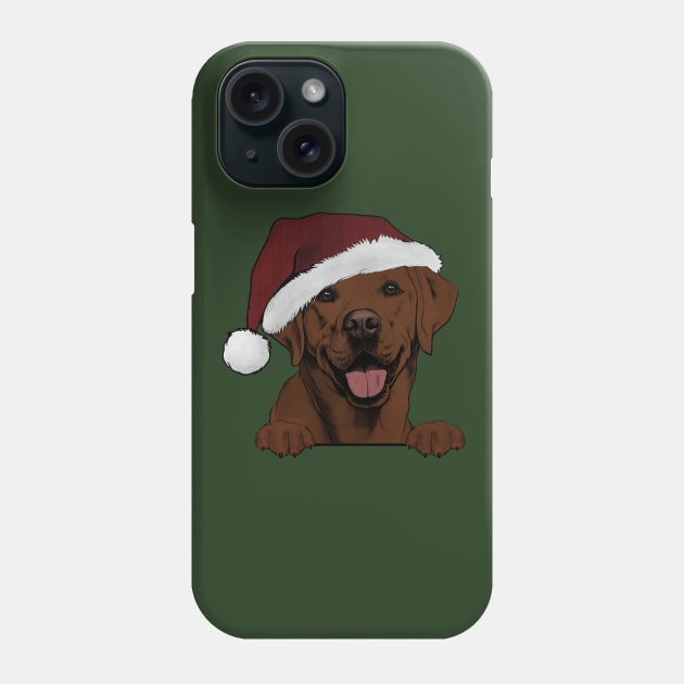 Merry Christmas Fox Red Lab Phone Case by rmcbuckeye