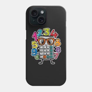 Number Day Kids Costume Numbers Math Day Calculator Phone Case