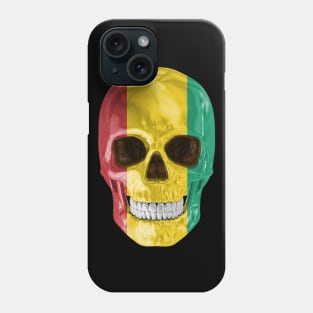 Guinea Flag Skull - Gift for Guinean With Roots From Guinea Phone Case