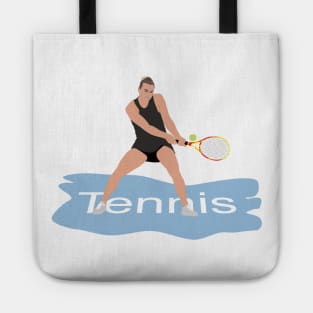 woman playing in tennis tournament Tote