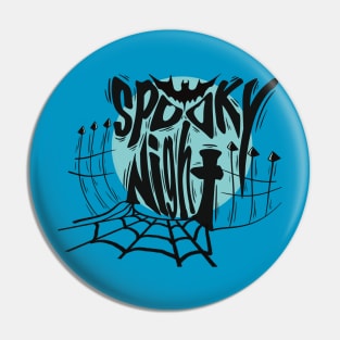 Spooky Halloween night Pin