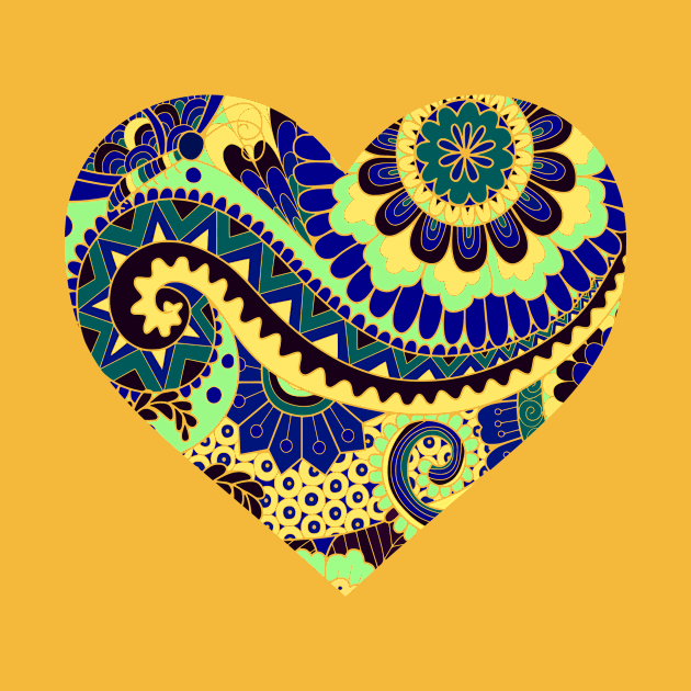 Decorative Abstract Heart by AlondraHanley