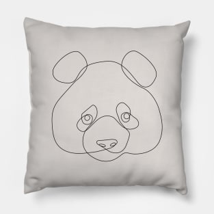 One Line Panda Pillow