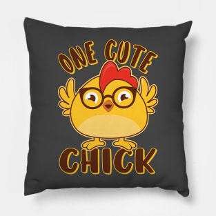 One Cute Chick Kawaii Chicken Baby Pillow