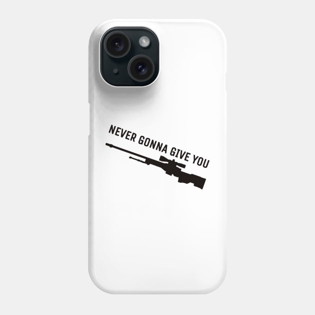 AWP Rick Astley Pun Phone Case by PH-Design