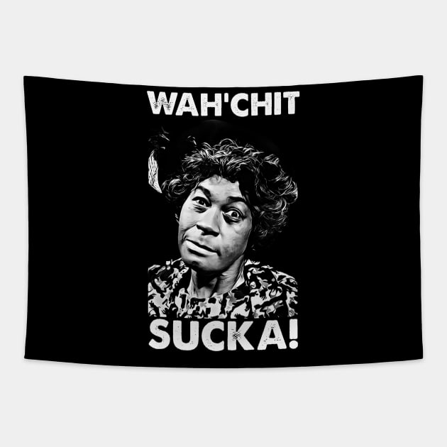 Watch It Sucka funny meme Tapestry by AlexMooreShop