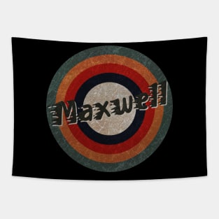 Retro Color Typography Faded Style Maxwell Tapestry