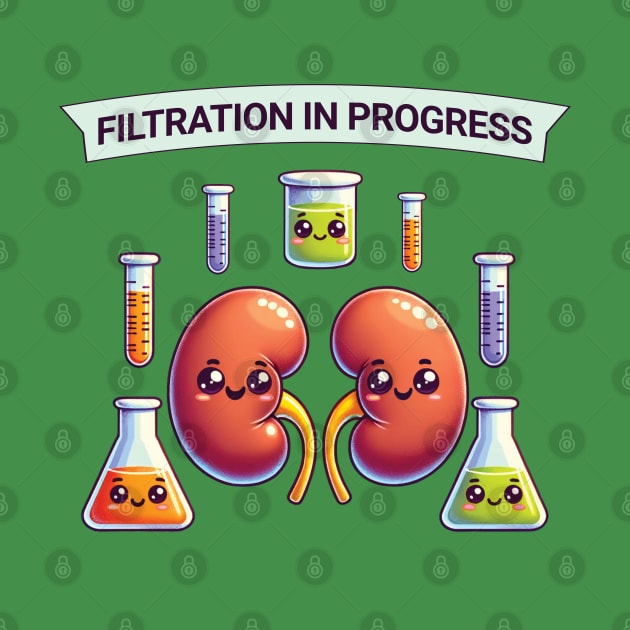 Filtration in progress funny gift design for health workers by Kicosh