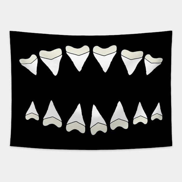 Shark Mouth Mask Design 2 Tapestry by BitemarkMedia