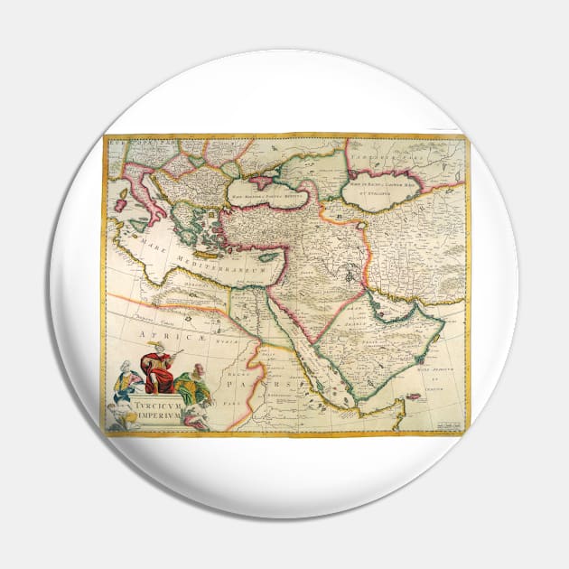 Antique Map of the Turkish and Ottoman Empire by Frederick de Wit Pin by MasterpieceCafe