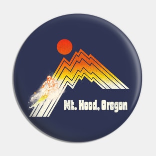 Mt Hood Oregon 70s/80s Retro Souvenir Style Skiing Pin