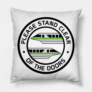 MonorailStandClearGreen Pillow