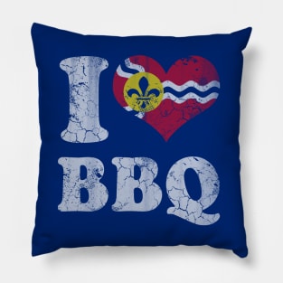 Love St Louis Missouri BBQ Barbecue Grilling Grill Pillow