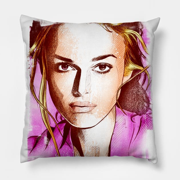 Keira Knightley Pillow by renatodsc