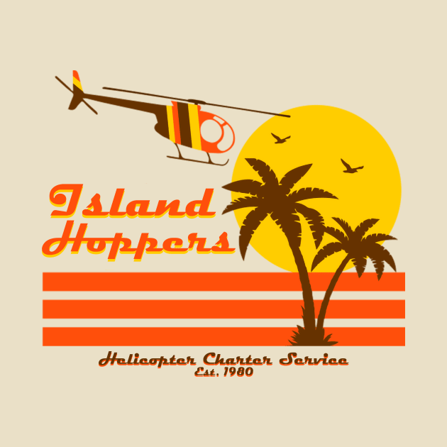 Island Hoppers - Helicopter Charter Services by LMW Art