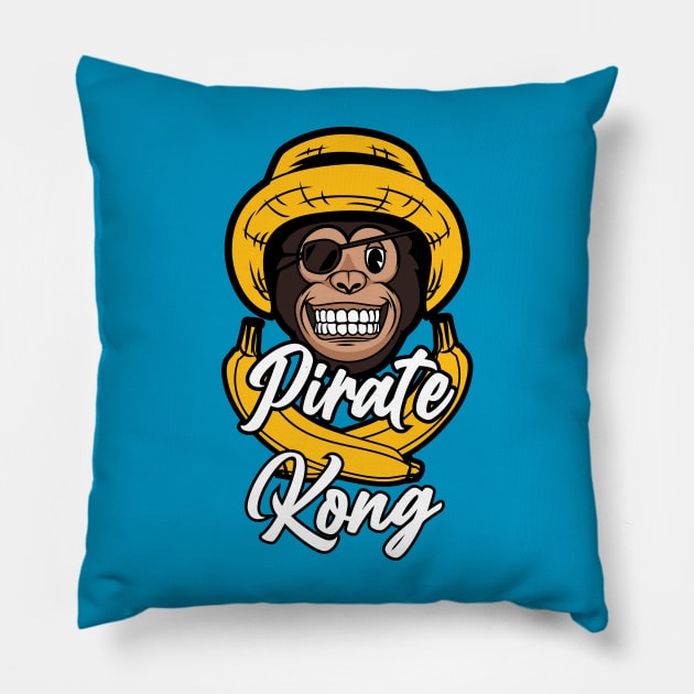 PIRATE KONG Pillow by beanbeardy