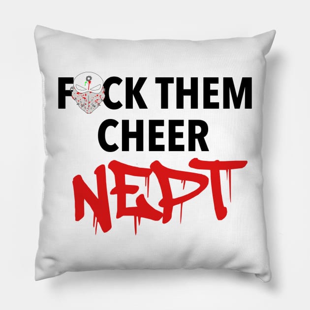 Cheer NEPT (White) Pillow by theREALtmo