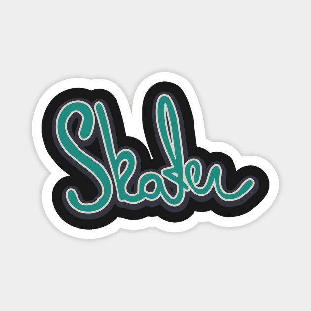 Green Skater Magnet by HenrisKas