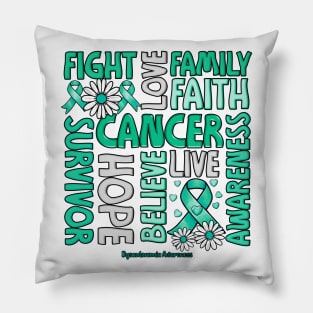 Dysautonomia Awareness - Fight love survivor ribbon Pillow