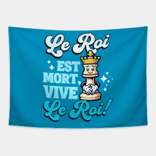 Le Roi est mort, Vive le roi - Vintage Chess King Tapestry