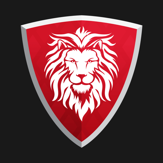 Lion on Red Shield - Pocket Logo by SweetPaul Entertainment 