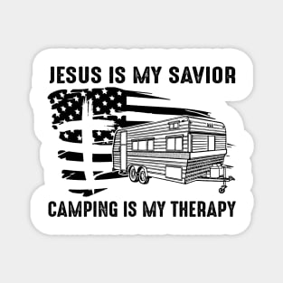 Jesus Is My Savior Camping Is My Therapy Magnet