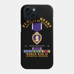 Purple Heart - WIA w WWII SVC w Purple Heart - Europe Phone Case