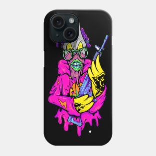 Dope masked off Slluks character is ready for war illustration Phone Case